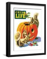 Fall is Here - Child Life, October 1946-Keith Ward-Framed Premium Giclee Print