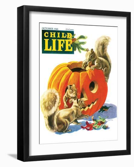 Fall is Here - Child Life, October 1946-Keith Ward-Framed Premium Giclee Print