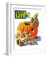 Fall is Here - Child Life, October 1946-Keith Ward-Framed Premium Giclee Print