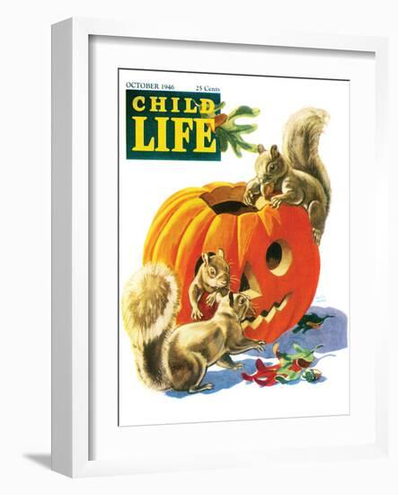 Fall is Here - Child Life, October 1946-Keith Ward-Framed Premium Giclee Print