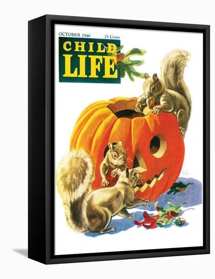 Fall is Here - Child Life, October 1946-Keith Ward-Framed Stretched Canvas