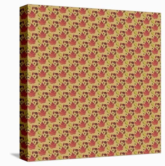 Fall Leaf Pattern-Leslie Wing-Stretched Canvas