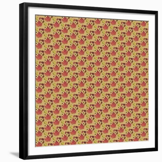 Fall Leaf Pattern-Leslie Wing-Framed Giclee Print