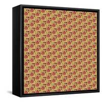 Fall Leaf Pattern-Leslie Wing-Framed Stretched Canvas