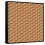 Fall Leaf Pattern-Leslie Wing-Framed Stretched Canvas