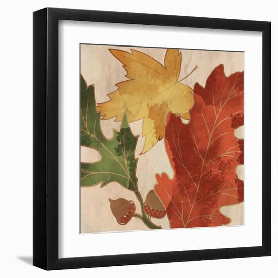 Fall Leaves Square 2-Kimberly Allen-Framed Art Print