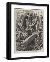 Fall of a Factory Chimney at Bradford, Rescue of the Boy, David Brewer-null-Framed Giclee Print