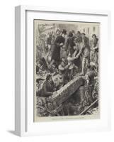 Fall of a Factory Chimney at Bradford, Rescue of the Boy, David Brewer-null-Framed Giclee Print