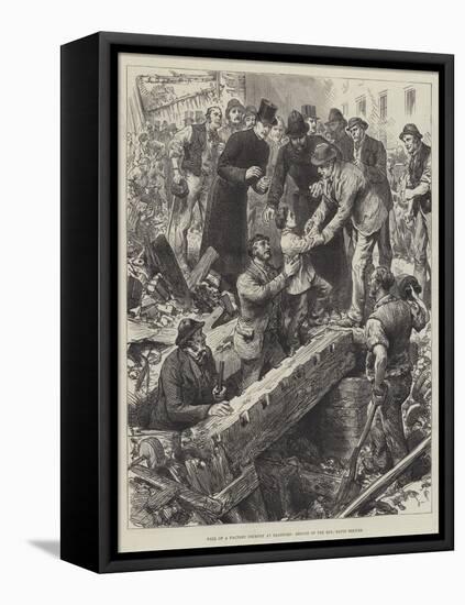 Fall of a Factory Chimney at Bradford, Rescue of the Boy, David Brewer-null-Framed Stretched Canvas