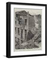 Fall of a Factory Chimney at Cleckheaton, Near Bradford, Yorkshire-null-Framed Giclee Print