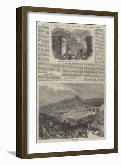 Fall of a Viaduct on the Great Indian Peninsular Railway-null-Framed Giclee Print