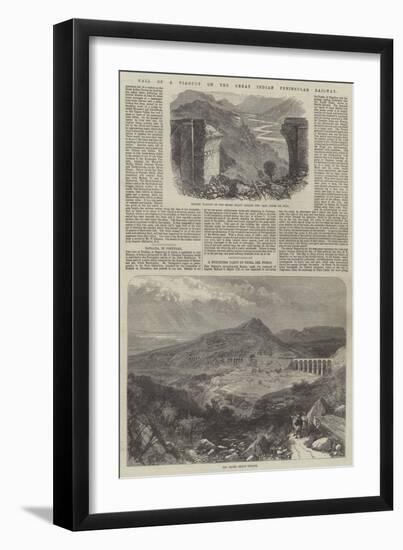 Fall of a Viaduct on the Great Indian Peninsular Railway-null-Framed Giclee Print