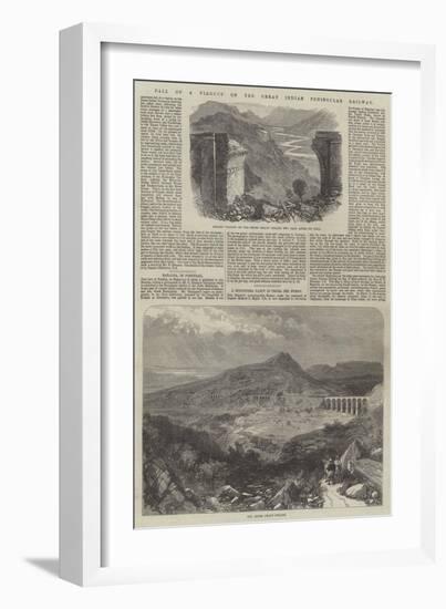 Fall of a Viaduct on the Great Indian Peninsular Railway-null-Framed Giclee Print