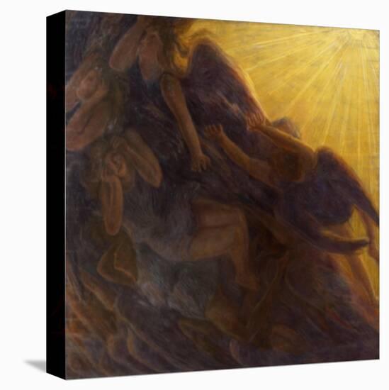 Fall of Angels, Triptych, 1913-Gaetano Previati-Stretched Canvas