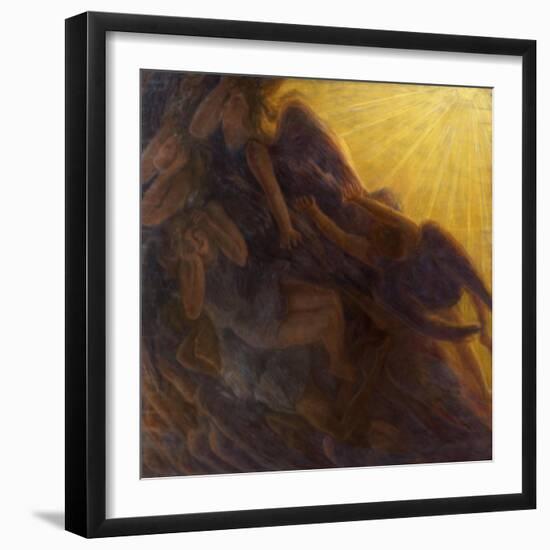 Fall of Angels, Triptych, 1913-Gaetano Previati-Framed Giclee Print