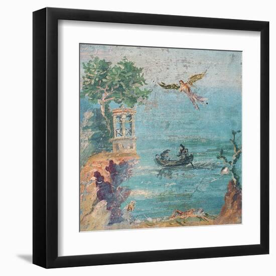 Fall of Icarus, Dead on Beach, Daedalus in Sky, C. 45-79-null-Framed Art Print