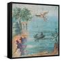 Fall of Icarus, Dead on Beach, Daedalus in Sky, C. 45-79-null-Framed Stretched Canvas