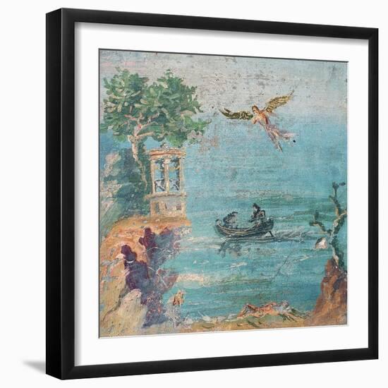 Fall of Icarus, Dead on Beach, Daedalus in Sky, C. 45-79-null-Framed Art Print