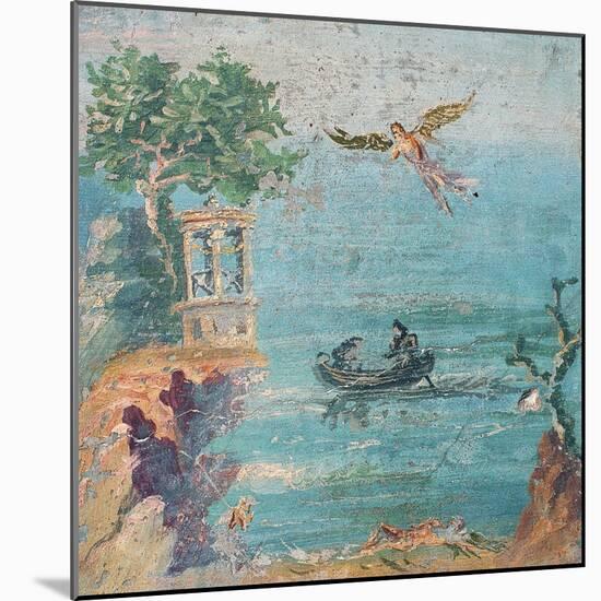 Fall of Icarus, Dead on Beach, Daedalus in Sky, C. 45-79-null-Mounted Art Print