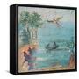 Fall of Icarus, Dead on Beach, Daedalus in Sky, C. 45-79-null-Framed Stretched Canvas