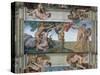 Fall of Mankind and Expulsion from Paradise, Ceiling Painting in the Sistine Chapel-Michelangelo Buonarroti-Stretched Canvas