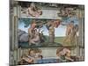 Fall of Mankind and Expulsion from Paradise, Ceiling Painting in the Sistine Chapel-Michelangelo Buonarroti-Mounted Giclee Print