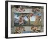 Fall of Mankind and Expulsion from Paradise, Ceiling Painting in the Sistine Chapel-Michelangelo Buonarroti-Framed Giclee Print