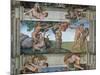 Fall of Mankind and Expulsion from Paradise, Ceiling Painting in the Sistine Chapel-Michelangelo Buonarroti-Mounted Giclee Print