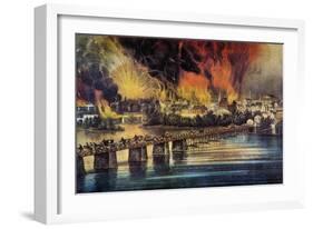 Fall Of Richmond, 1865-Currier & Ives-Framed Giclee Print