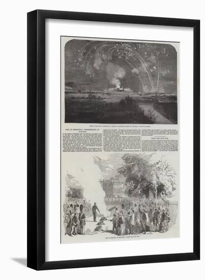 Fall of Sebastopol, Demonstration at Woolwich-null-Framed Giclee Print