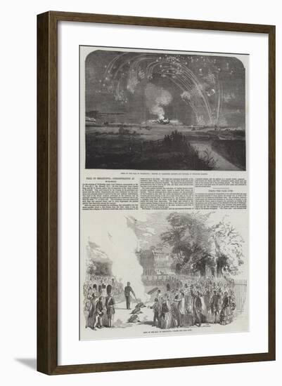 Fall of Sebastopol, Demonstration at Woolwich-null-Framed Giclee Print