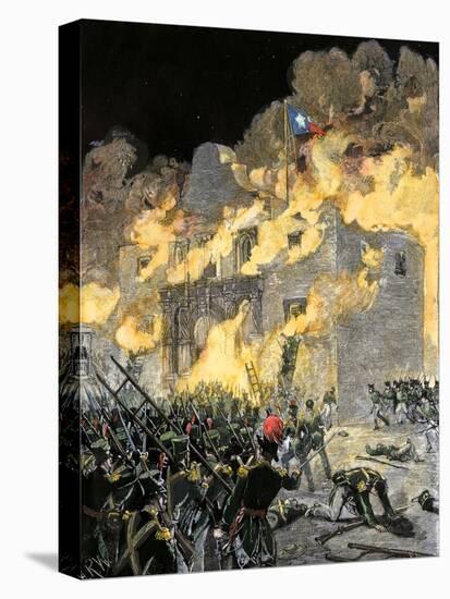 Fall of the Alamo to Santa Anna's Mexican Forces in Texas, 1836-null-Stretched Canvas