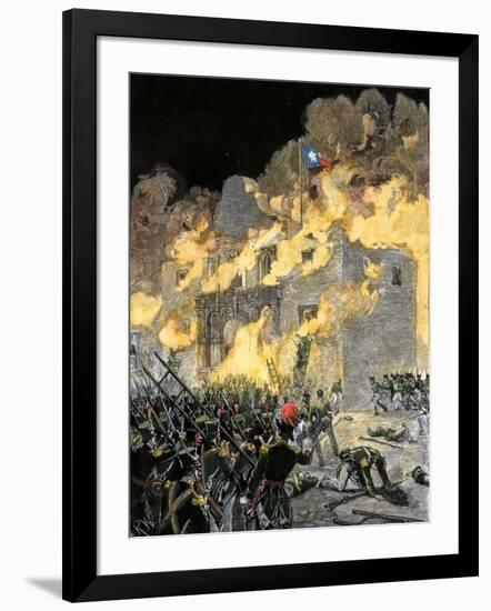 Fall of the Alamo to Santa Anna's Mexican Forces in Texas, 1836-null-Framed Giclee Print