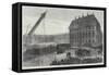 Fall of the Column in the Place Vendome, Paris-null-Framed Stretched Canvas