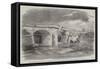 Fall of the Middle Level Drain Bridge on the West Bank of the Ouse-Richard Principal Leitch-Framed Stretched Canvas