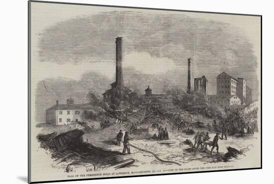 Fall of the Pemberton Mills at Lawrence-null-Mounted Giclee Print