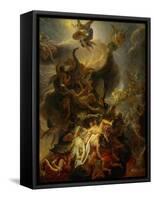 Fall of the Rebel Angels, Project for a Ceiling in the Chateau of Versailles-Charles Le Brun-Framed Stretched Canvas