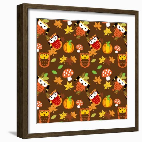 Fall Owls-Asmaa’ Murad-Framed Giclee Print