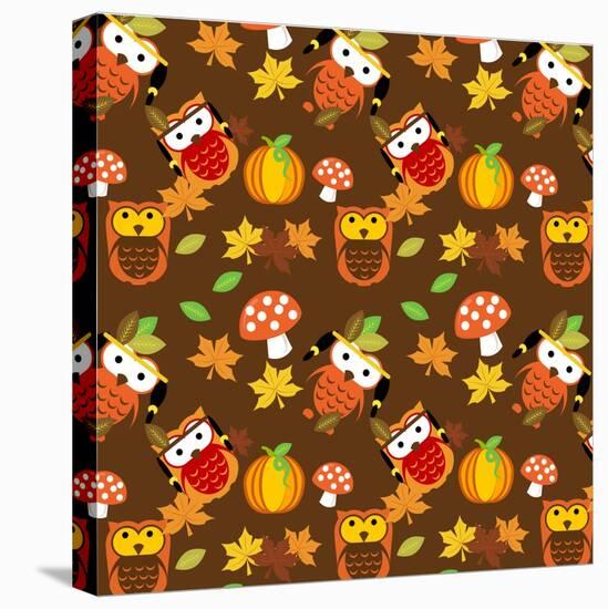 Fall Owls-Asmaa’ Murad-Stretched Canvas