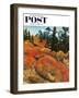 "Fall Photo Op" Saturday Evening Post Cover, October 25, 1958-John Clymer-Framed Giclee Print