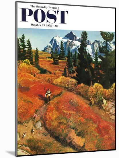 "Fall Photo Op" Saturday Evening Post Cover, October 25, 1958-John Clymer-Mounted Giclee Print