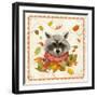 Fall Raccoon-Fiona Stokes-Gilbert-Framed Giclee Print