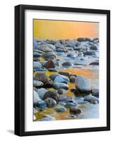 Fall Reflections Among the Cobblestones in the Saco River, White Mountains, New Hampshire, USA-Jerry & Marcy Monkman-Framed Photographic Print