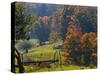 Fall Scenic of Farmland Along Cloudland Road, North of Woodstock, Vermont, USA-Joe Restuccia III-Stretched Canvas