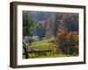 Fall Scenic of Farmland Along Cloudland Road, North of Woodstock, Vermont, USA-Joe Restuccia III-Framed Photographic Print