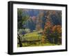 Fall Scenic of Farmland Along Cloudland Road, North of Woodstock, Vermont, USA-Joe Restuccia III-Framed Photographic Print