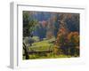 Fall Scenic of Farmland Along Cloudland Road, North of Woodstock, Vermont, USA-Joe Restuccia III-Framed Photographic Print