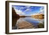 Fall Scenic View of Lake Cushetunk, New Jersy-George Oze-Framed Photographic Print