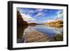 Fall Scenic View of Lake Cushetunk, New Jersy-George Oze-Framed Photographic Print