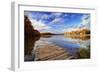 Fall Scenic View of Lake Cushetunk, New Jersy-George Oze-Framed Photographic Print